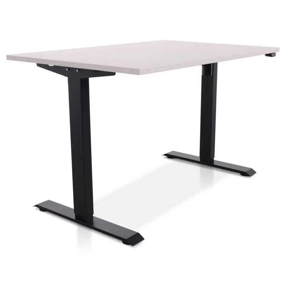 MRC EASY Zit-Sta Bureau – Elektrisch Verstelbaar – 140x80 cm – Blad Sand Grey