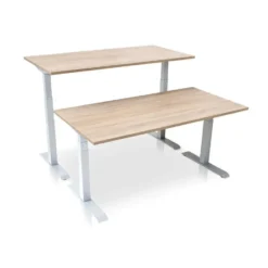 MRC PRO elektrisch ARBO zit-sta bureau - 160x80 cm - midden eiken