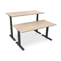 MRC PRO elektrisch ARBO zit-sta bureau - 180x80 cm - midden eiken