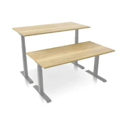 MRC PRO elektrisch ARBO zit-sta bureau - 120x80 cm robuust eiken