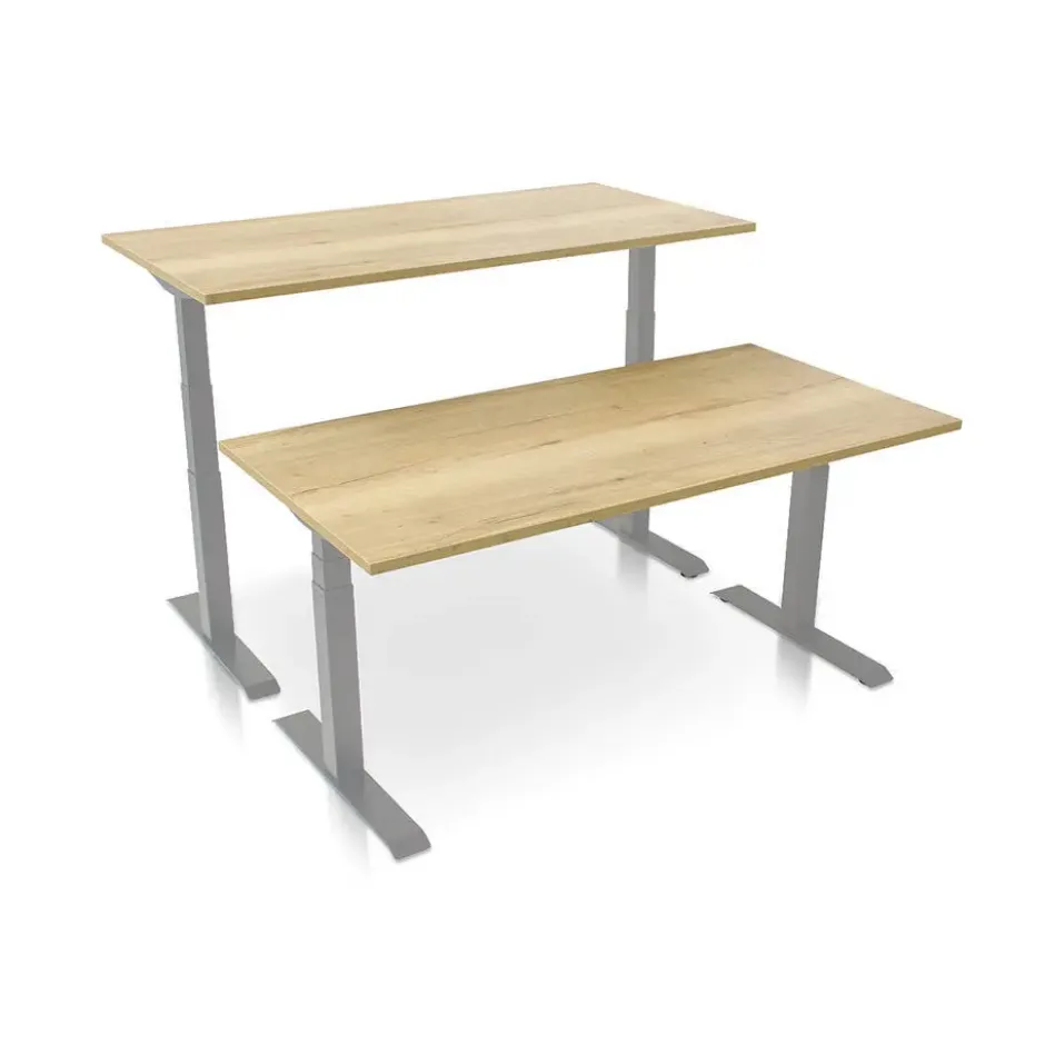 MRC PRO elektrisch ARBO zit-sta bureau - 120x80 cm robuust eiken