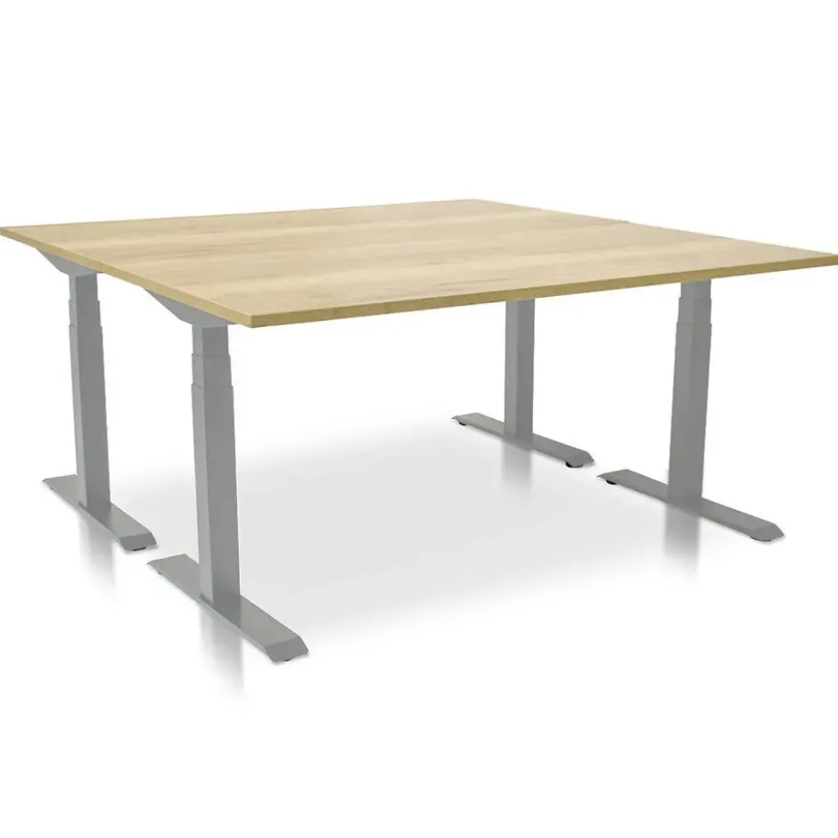 MRC PRO elektrisch ARBO zit-sta bureau - 120x80 cm robuust eiken