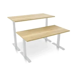 MRC PRO elektrisch ARBO zit-sta bureau - 140x80 cm robuust eiken