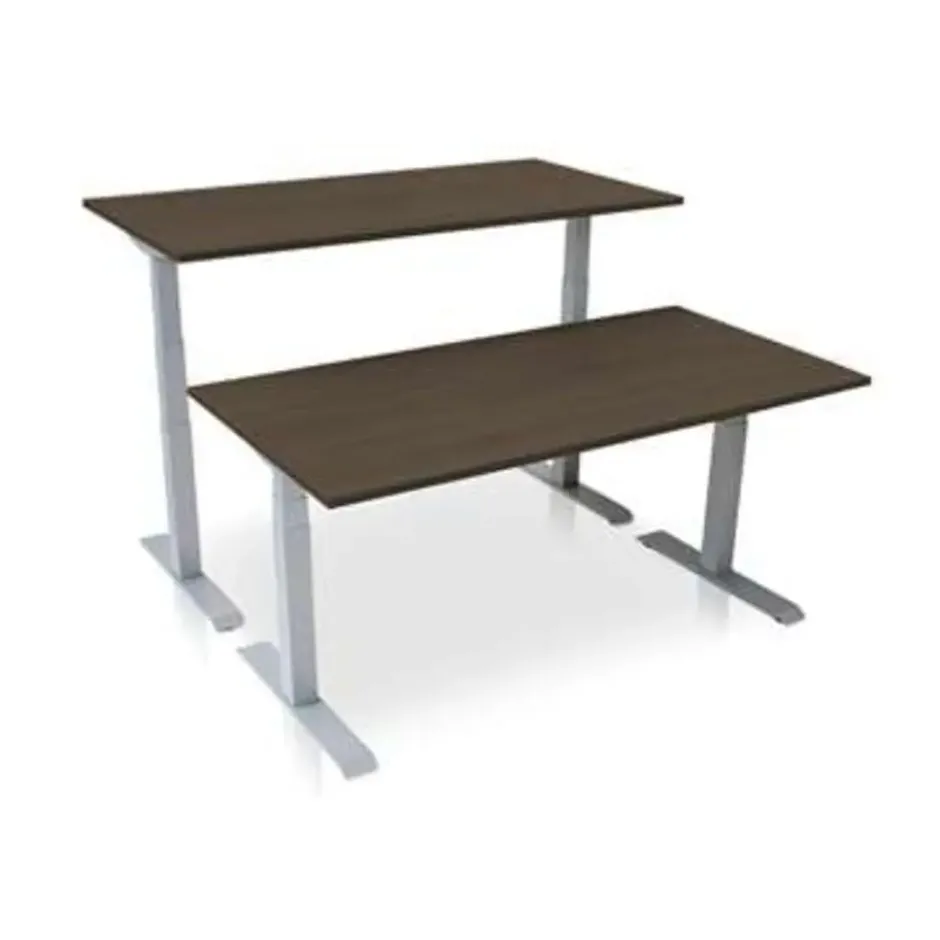 MRC PRO elektrisch ARBO zit-sta bureau - 180x80 cm - bruin eiken