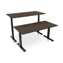 MRC PRO elektrisch ARBO zit-sta bureau - 180x80 cm robuust eiken