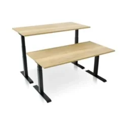 MRC PRO elektrisch ARBO zit-sta bureau - 160x80 cm robuust eiken