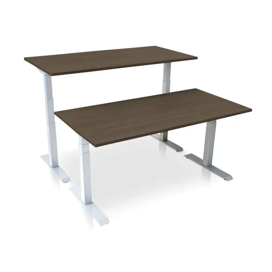 MRC PRO elektrisch ARBO zit-sta bureau - 140x80 cm - midden eiken