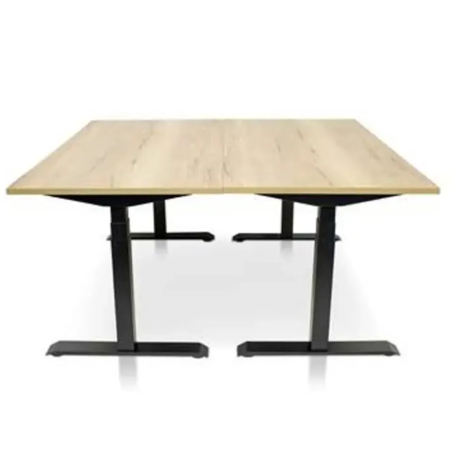 MRC PRO elektrisch ARBO zit-sta bureau - 140x80 cm robuust eiken