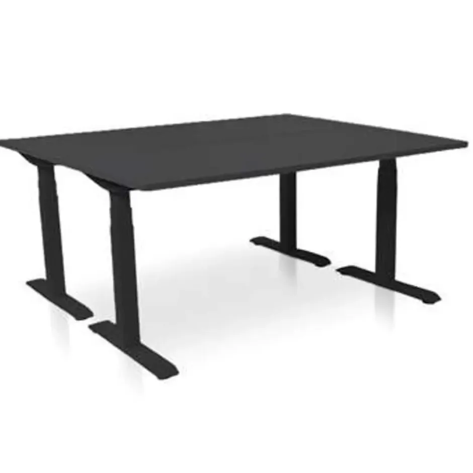 MRC PRO-L 2.0 elektrisch ARBO zit-sta bureau - 160x80 - zwart eiken