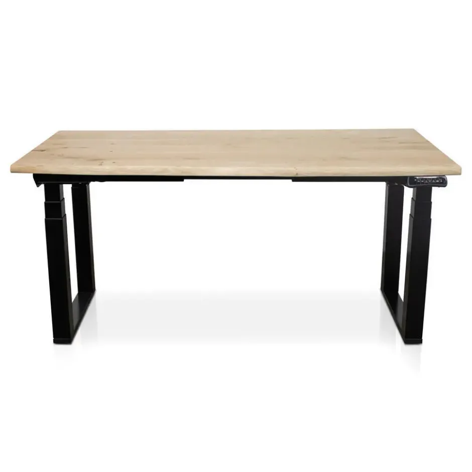 MRC PRO Solid zit-sta bureau massief boomstamblad 180x90 zwart NEN-EN527