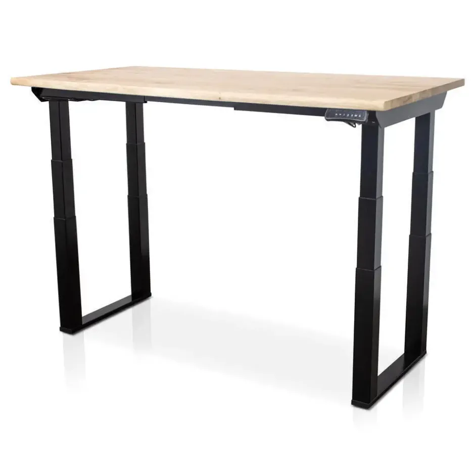 MRC PRO Solid zit-sta bureau massief boomstamblad 180x90 zwart NEN-EN527