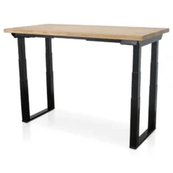 MRC PRO Solid zit-sta bureau massief eiken blad 140x80 zwart NEN-EN527