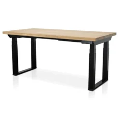 MRC PRO Solid zit-sta bureau massief eiken blad 140x80 zwart NEN-EN527