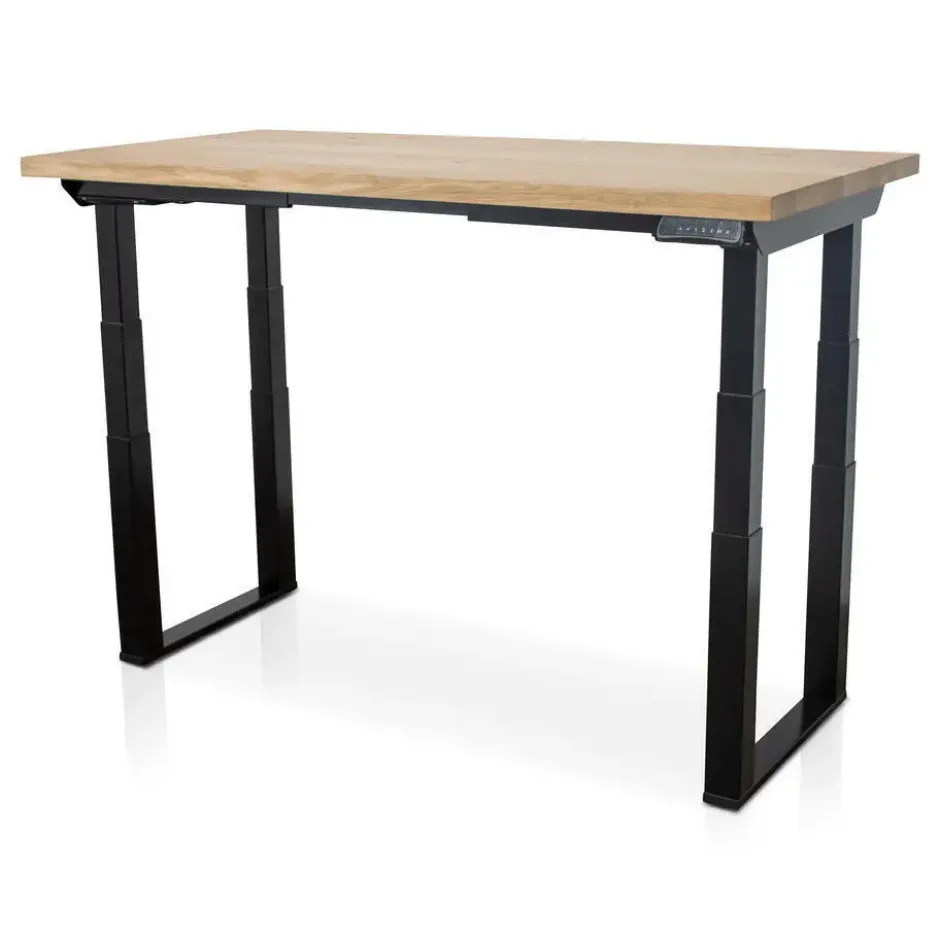 MRC PRO Solid zit-sta bureau massief eiken blad 180x90 zwart NEN-EN527