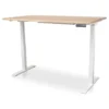 MRC Zit-sta bureau massief boomstam blad 140x80 wit frame NEN-EN 527