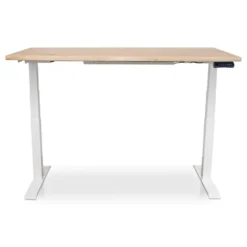 MRC Zit-sta bureau massief boomstam blad 120x80 wit frame NEN-EN 527