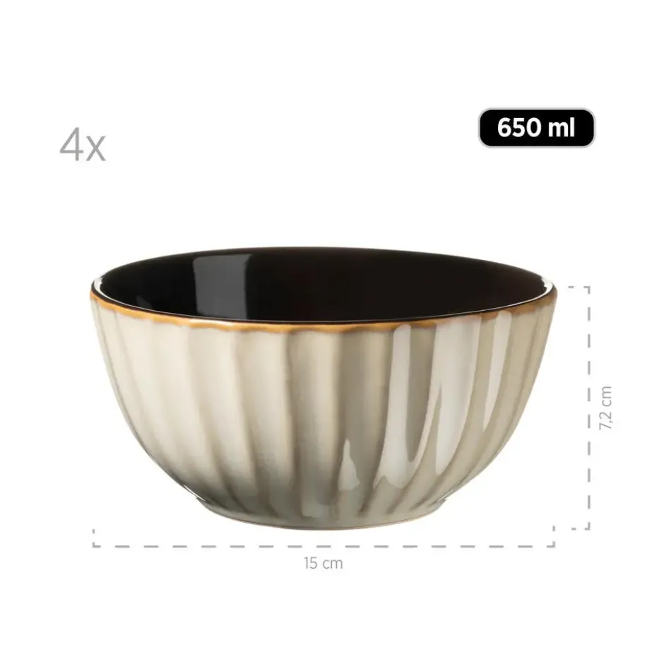 Mäser Serviesset CONFINO 20-delig - Beige - Steengoed