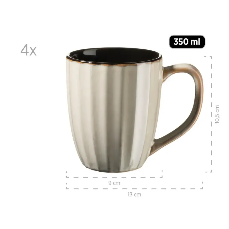 Mäser Serviesset CONFINO 20-delig - Beige - Steengoed
