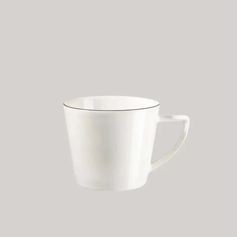Mäser SITA Koffieservies 18-delig Zwarte Rand - Porselein
