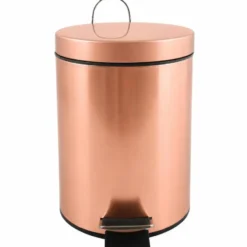 MSV badkamer/toilet pedaalemmer - koper kleurig - 3L - 17 x 25 cm