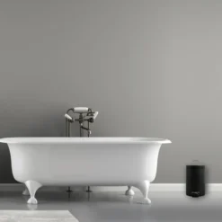 MSV badkamer/toilet pedaalemmer - zwart - 5 liter - 20 x 28 cm
