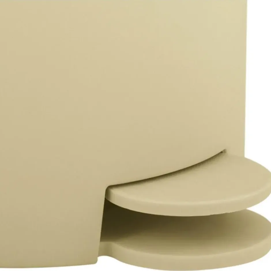 MSV badkamer/toilet pedaalemmer - beige - 3L - 16 x 25cm