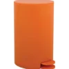 MSV kleine badkamer/toilet pedaalemmer - oranje - 3L - 15 x 27cm