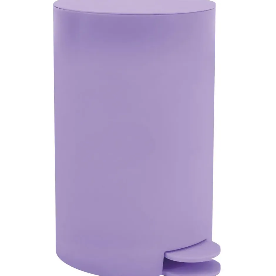 MSV kleine Pedaalemmer - kunststof - lila paars - 3L - 15 x 27 cm