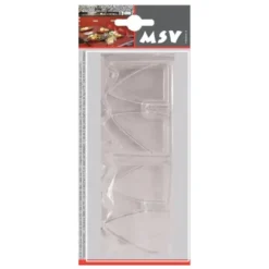 MSV Tafelkleed klemmen - 4x - transparant - kunststof - 4 x 6 cm