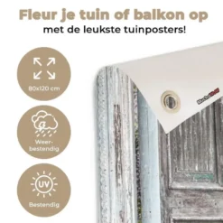 MuchoWow Tuinposter 80x120cm Doorkijk Bos Stenen Lente