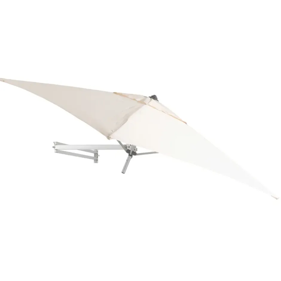 Muurparasol Vierkant - 200x200cm - met muurbevestiging - Ecru - Gebroken wit