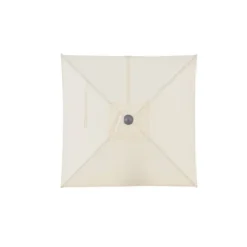 Muurparasol Vierkant - 200x200cm - met muurbevestiging - Ecru - Gebroken wit