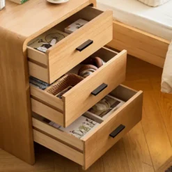 Nachtkastje Ladenkast 3 Laden Natuurlijk Hout