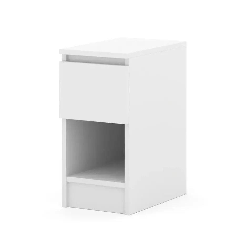 Nachtkastje - Nachtkast Wit - 40 x 25 x 51 cm - 1 lade