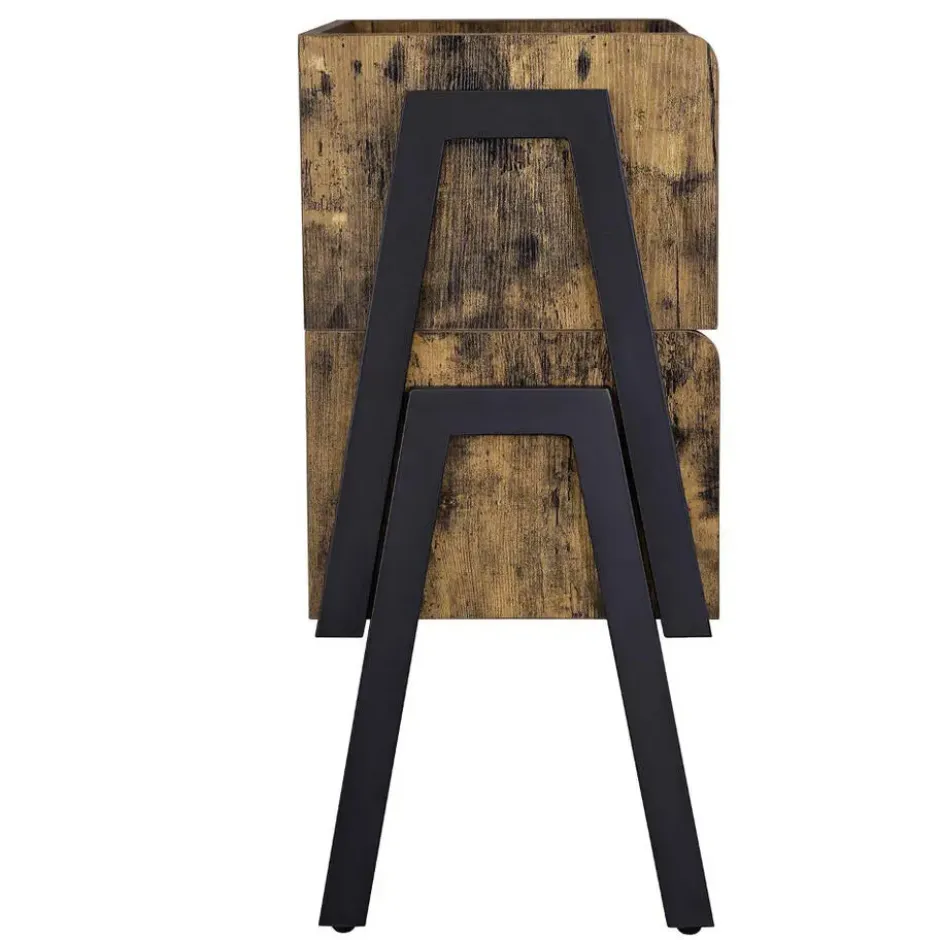 Nachtkastje - vintage look - 46x52x35 cm - vintage bruin