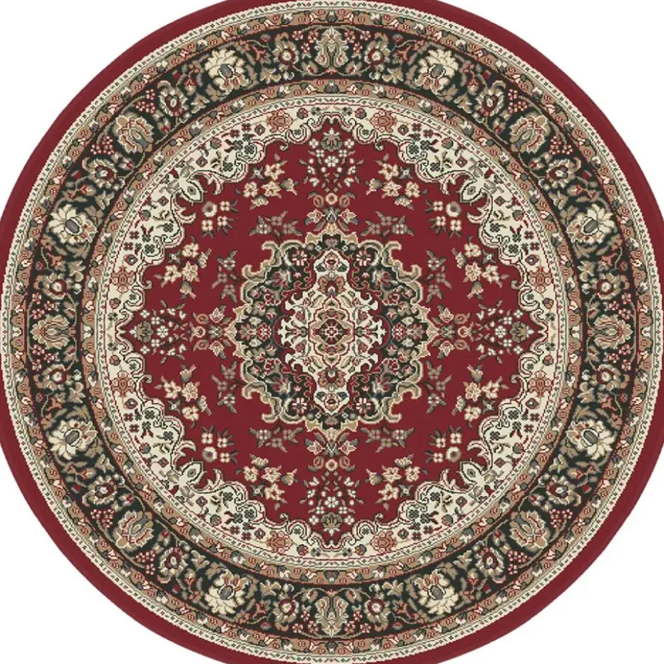 Nain Klassiek Rond Oosters Vloerkleed Rood - 200 CM Ø