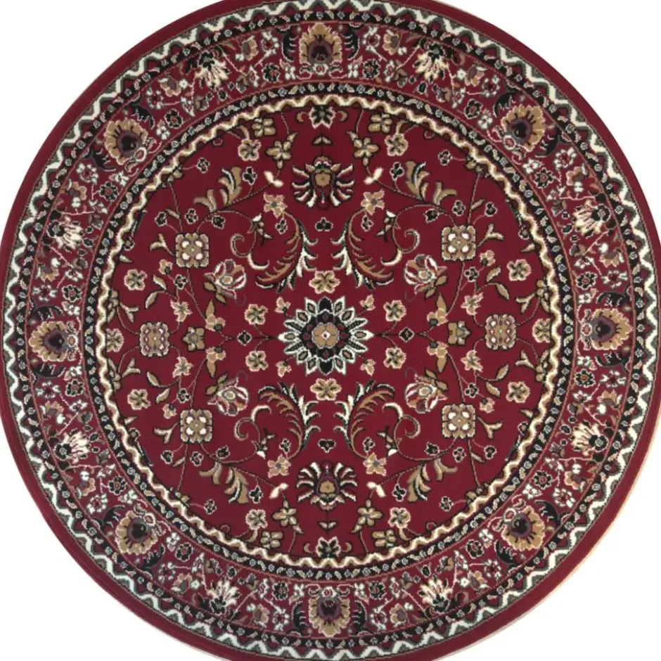 Nain Klassiek Rond Oosters Vloerkleed Rood - 160 CM Ø