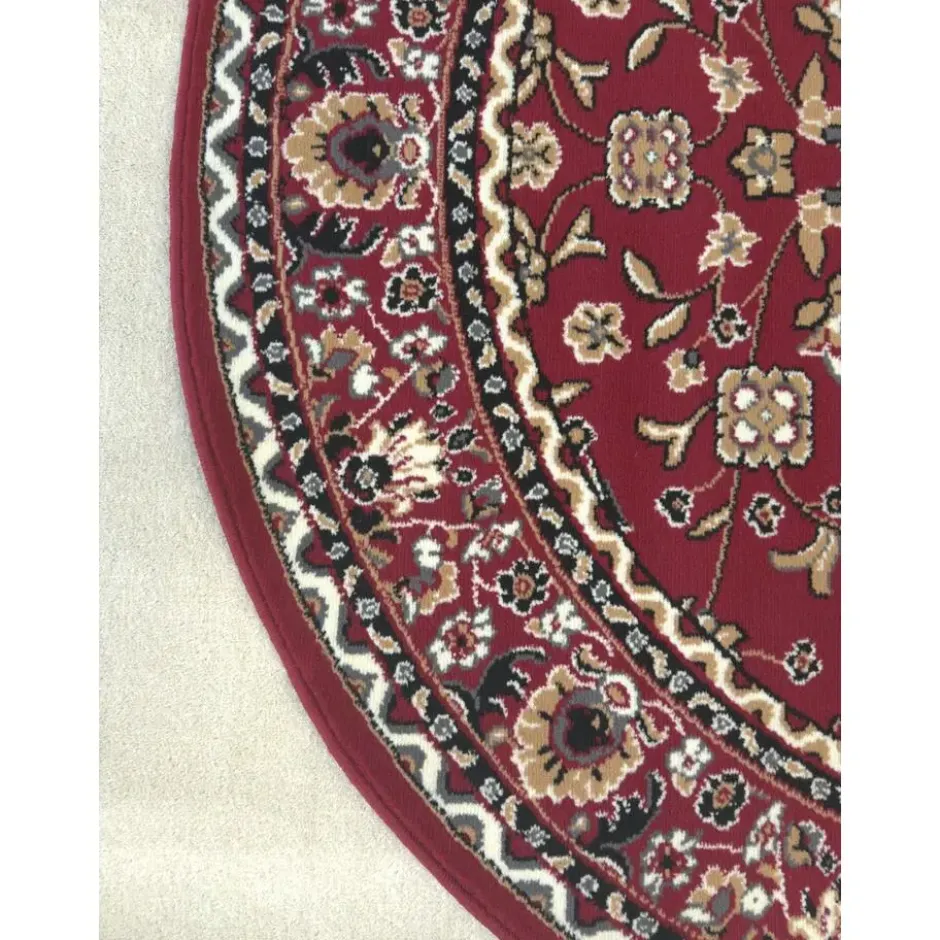 Nain Klassiek Rond Oosters Vloerkleed Rood - 160 CM Ø