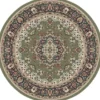 Nain Klassiek Rond Oosters Vloerkleed Groen - 160 CM Ø