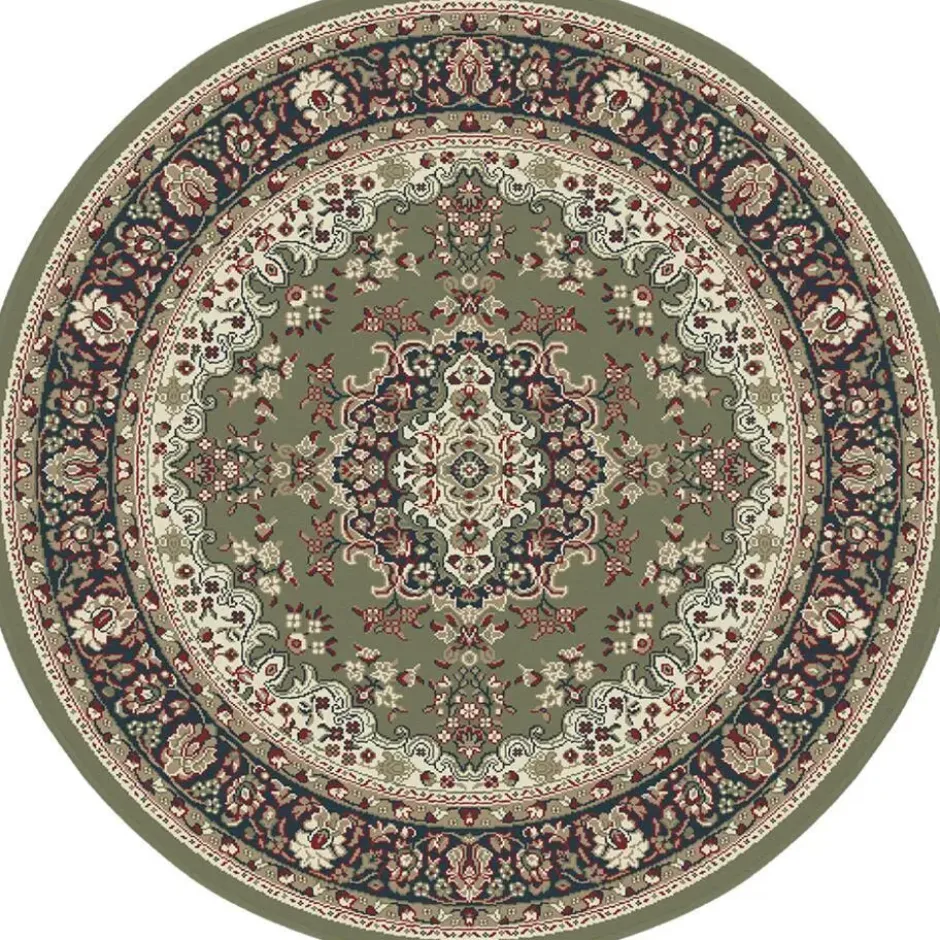 Nain Klassiek Rond Oosters Vloerkleed Groen - 160 CM Ø