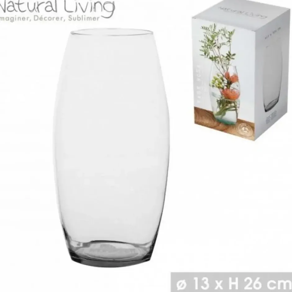 Natural Living Bloemenvaas Rosa - trompet vaas - 12 x 26 cm