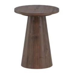 Nest living Lexi Houten Bijzettafel Donkerbruin - Ø 35 cm