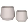 Nest of Nora Bloempotten set van 2 - Staal - Beige