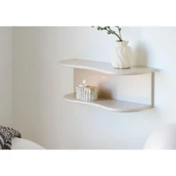 Nest of Nora Dubbele wandplank 44x17.5x18 cm - Beige
