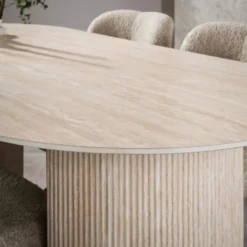 Nest of Nora Eettafel Nino - Ovaal 180 cm - Keramiek travertin
