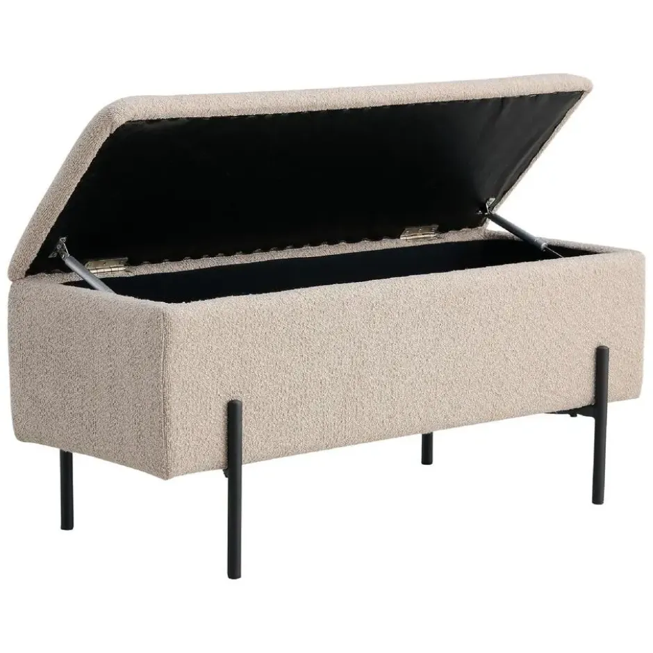 Nest of Nora Halbankje Yorra - Met opbergruimte - Beige