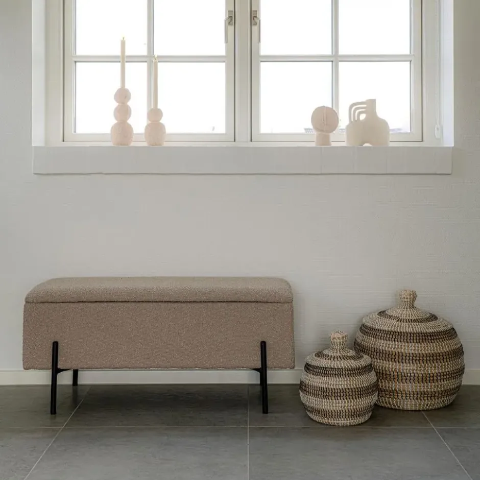 Nest of Nora Halbankje Yorra - Met opbergruimte - Beige