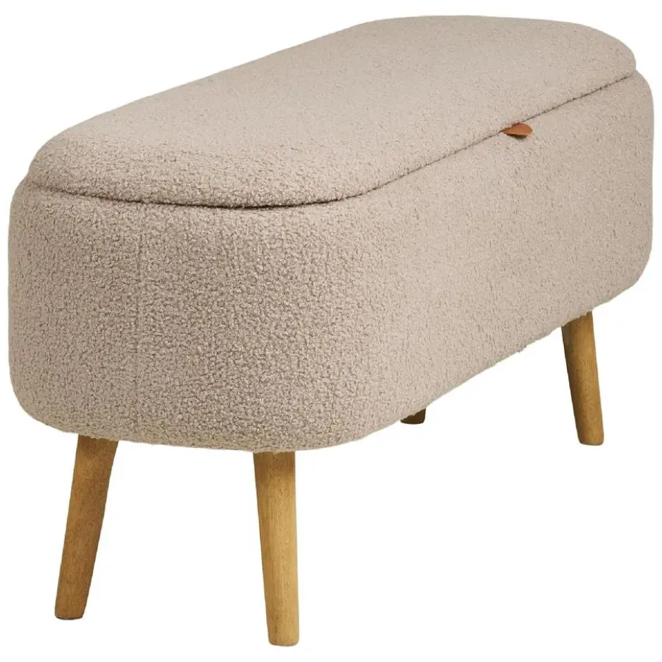 Nest of Nora Halbank met opbergruimte - Bouclé 95x37x45 cm - Beige
