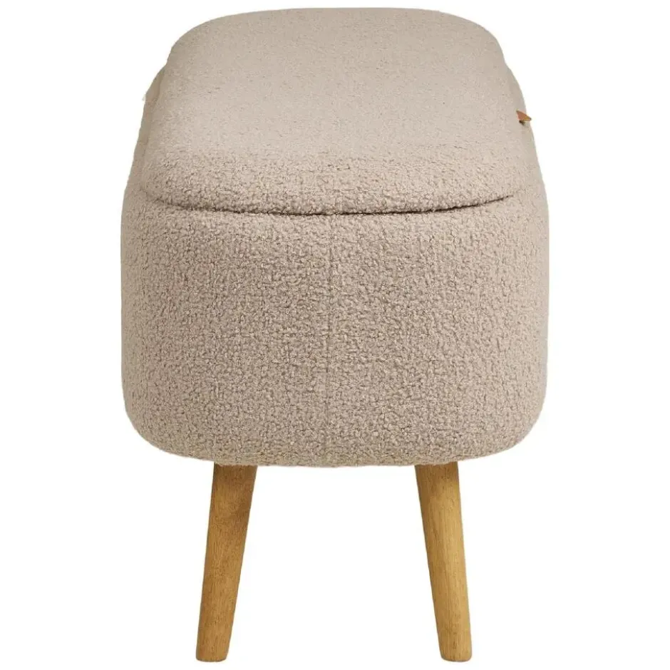 Nest of Nora Halbank met opbergruimte - Bouclé 95x37x45 cm - Beige