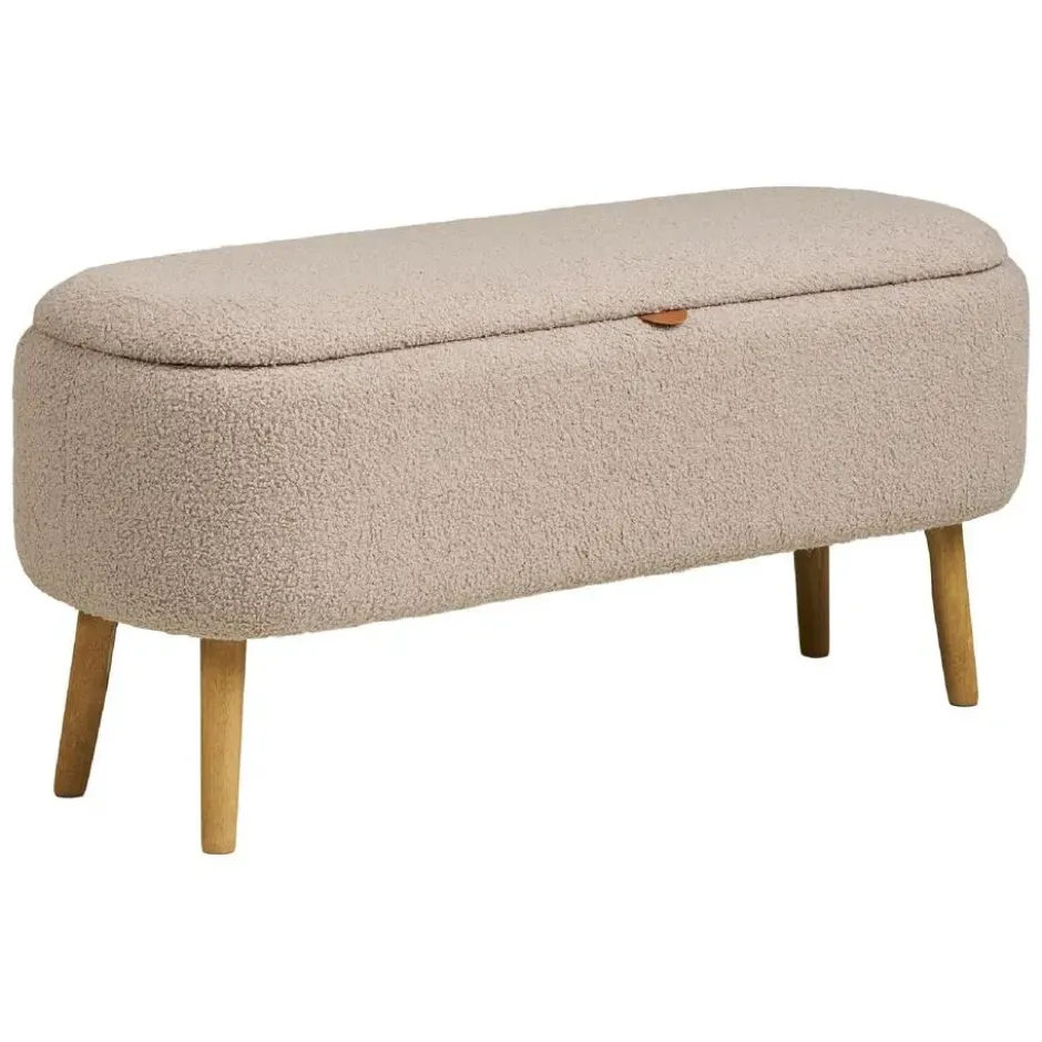 Nest of Nora Halbank met opbergruimte - Bouclé 95x37x45 cm - Beige